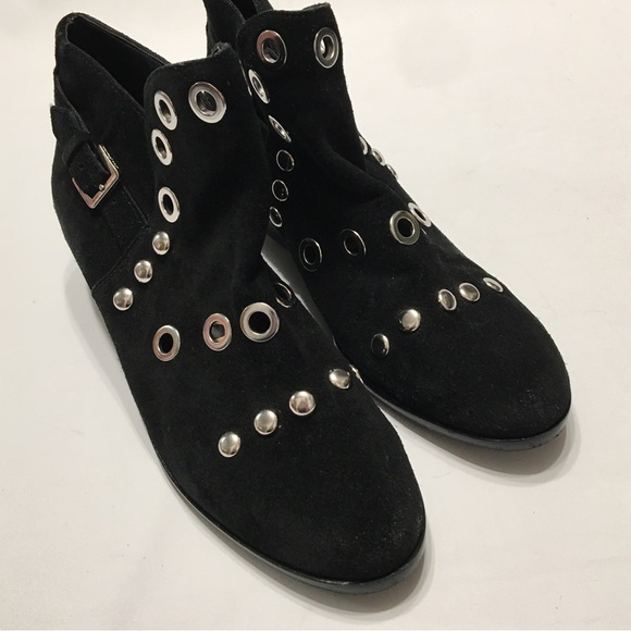 Sam Edelman Black Suede Studded Boots - Picture 5 of 15